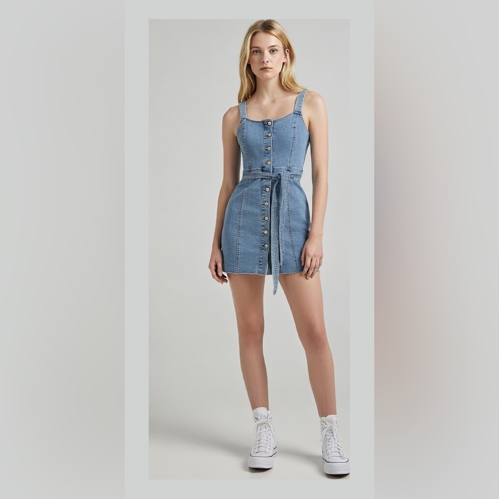 Rewash Denim Button-Up Dress Size (Fits Like S) - Picture 9 of 11